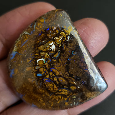 Natural Boulder Opal Cabochon. Size- approx. 39x34mm